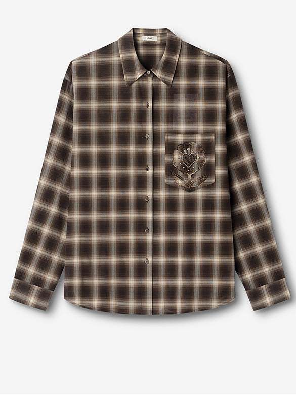 Patch Plaid Shirt