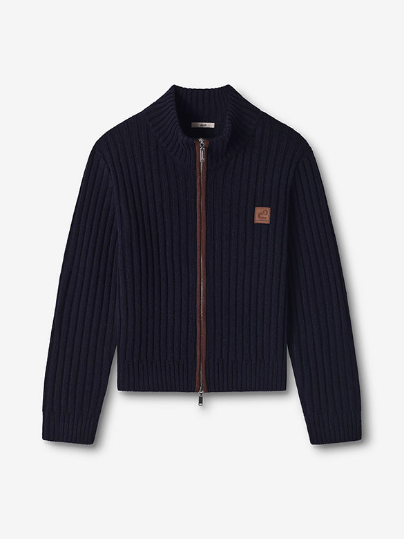 Piping Zipper Knit