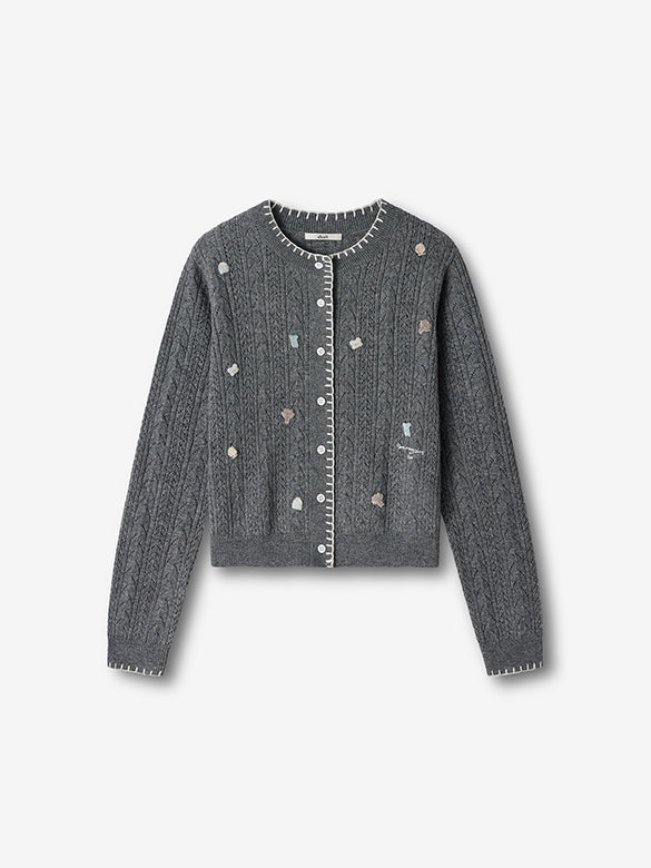 Embroidery Design Knit Cardigan