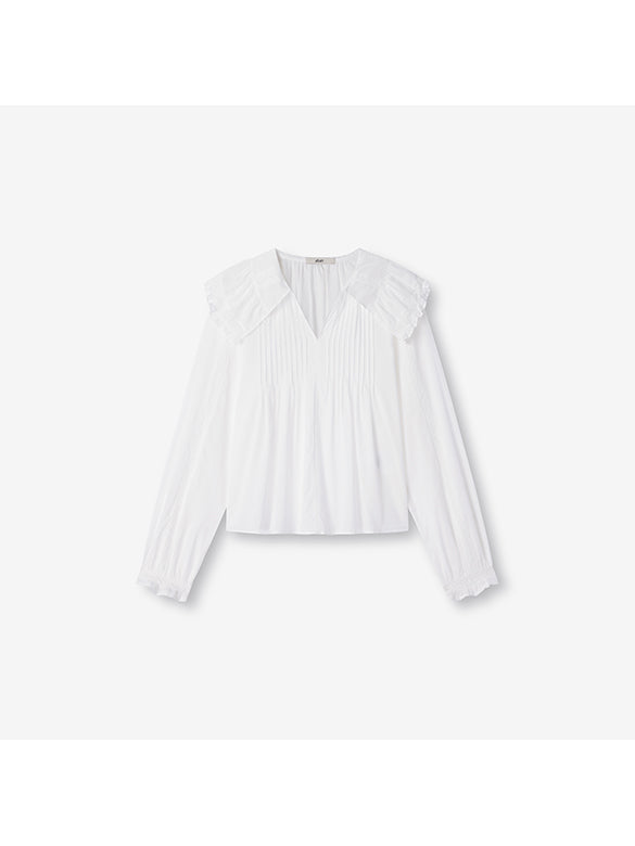 Big Frill Collar Blouse