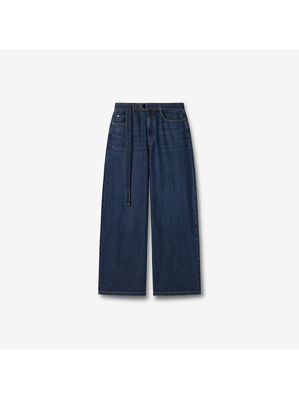 Belted Denin Pants