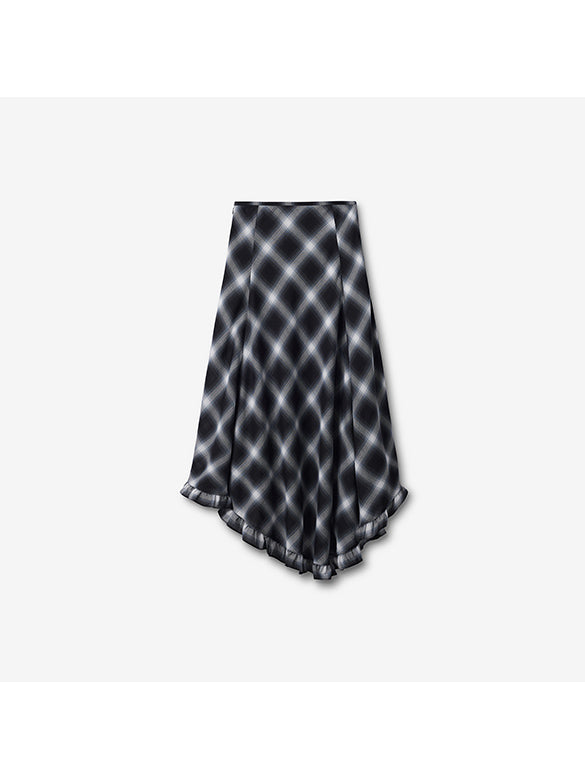 Plaid Flare Skirt