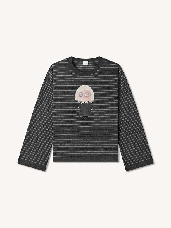 Character Design Stripe Long Sleeves T-shirt