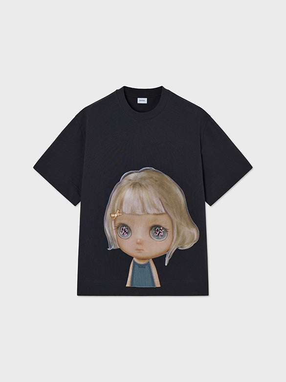 Character Printed Embroidery Loose T-shirt