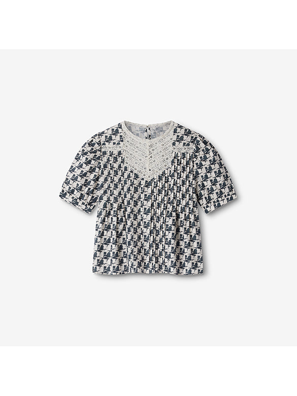 Monogram Printed Blouse