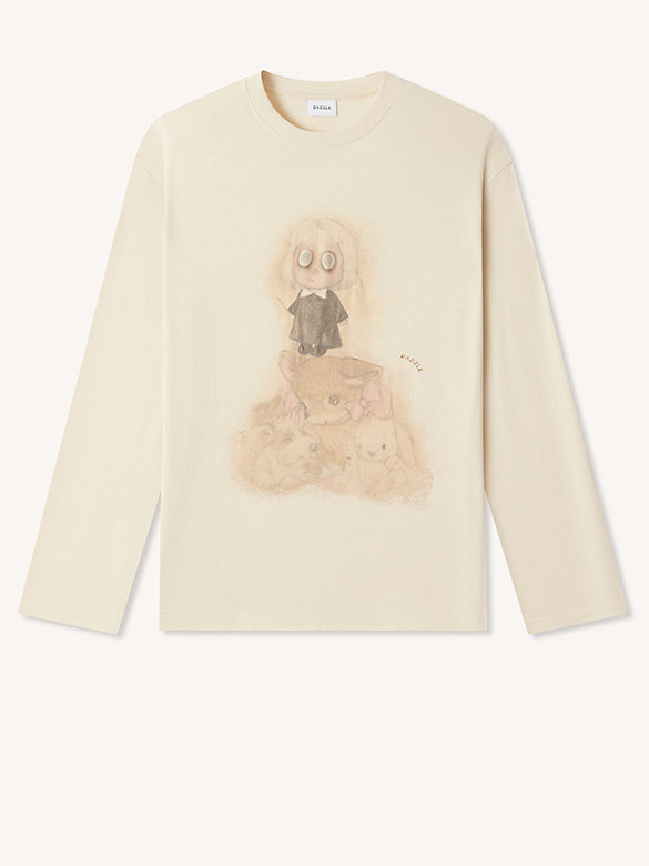 Character Design Printed Long Sleeves T-shirt