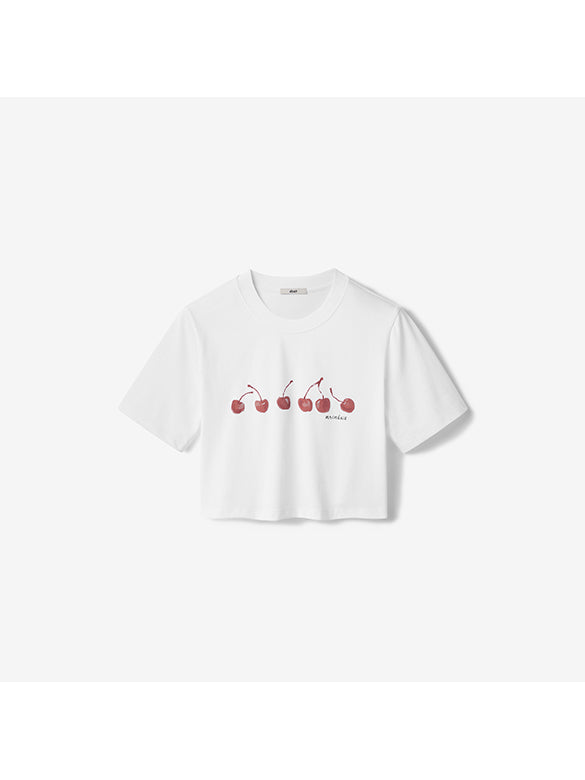 Cherry Printed Short T-shirt