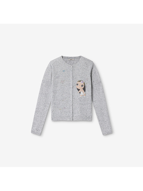 Button Sleeves Knit Cardigan
