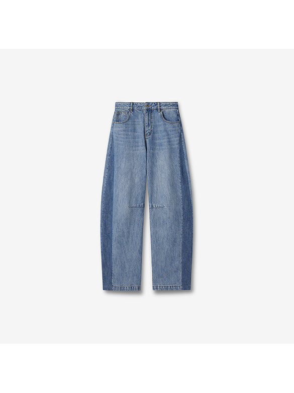 Bi-color Switch Denim Pants