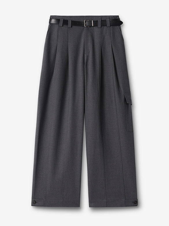 Belted Slacks Cargo Pants