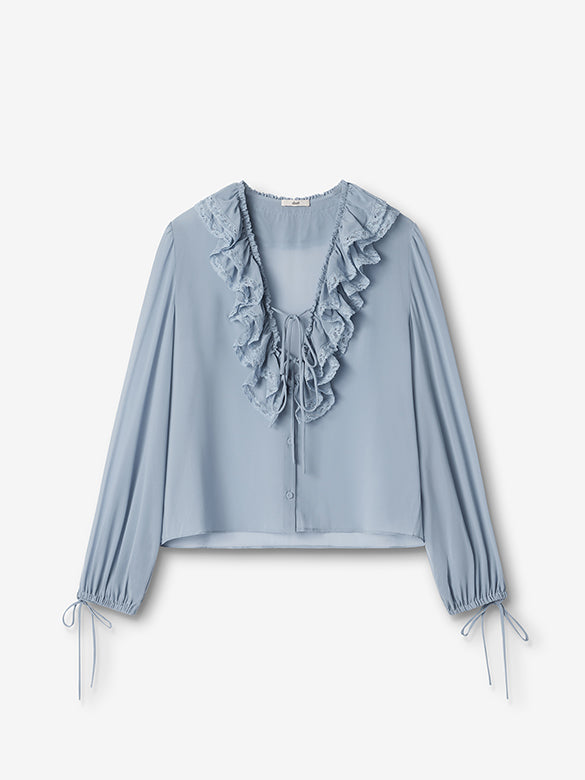 Frill Chiffon Blouse