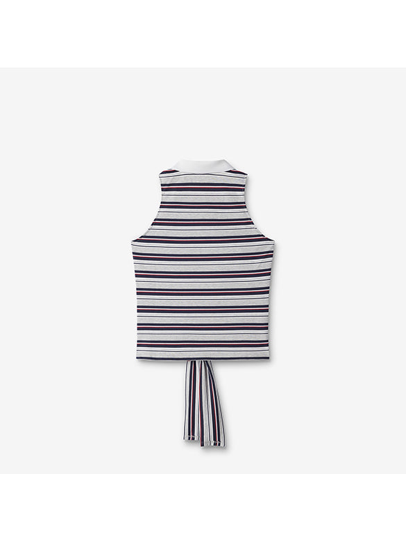 Sleeveless Polo Top