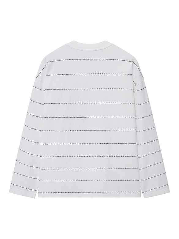 Horse Stripe Long-sleeves T-shirt