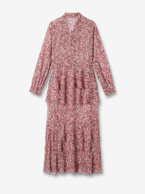 Printed Bow-tie Chiffon Dress