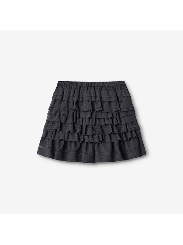 Lace Combination Frill Skirt