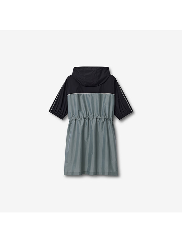 Bi-color Sporty Zipper Dress