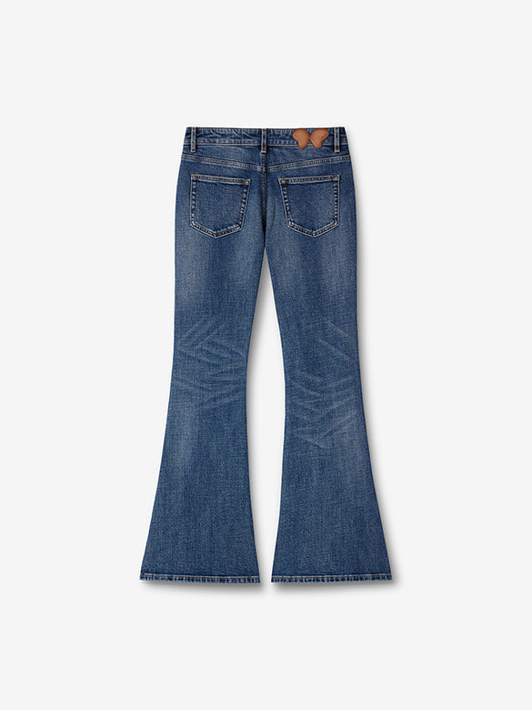 Butterfly Patch Denim Pants