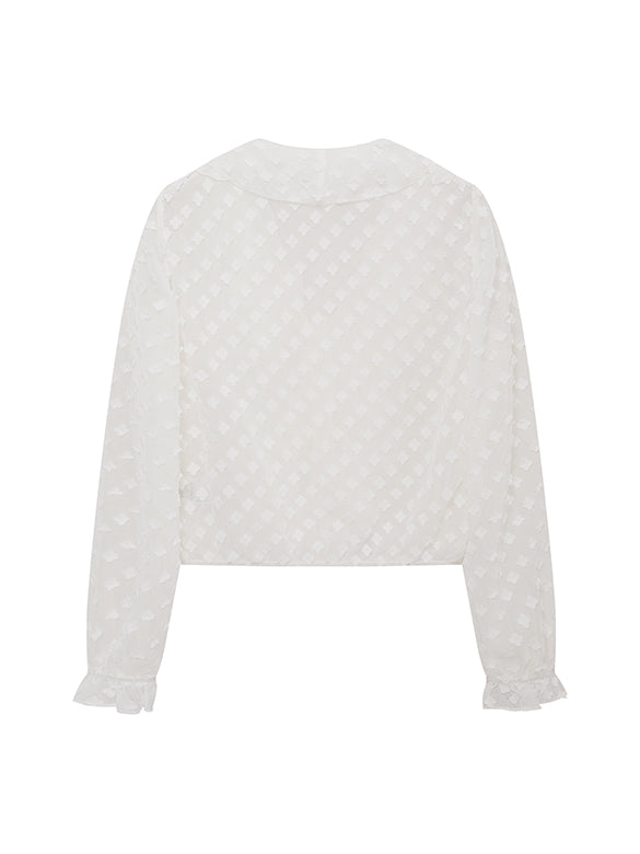 Flower Dot Frill blouse