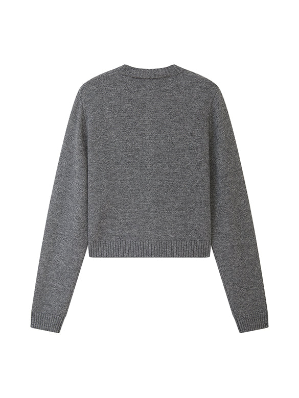 Beads Design Knit Cardigan