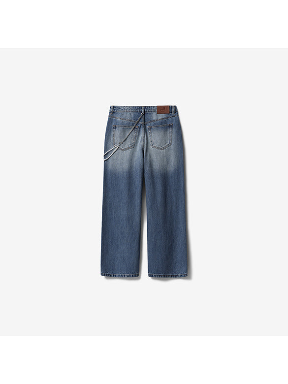 Pearl Wallet-chain Denim Pants
