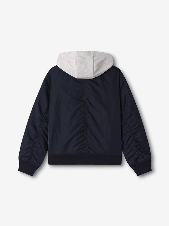 Sweat Hoodie Combination Blouson