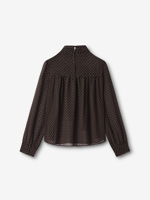 Dot Bow-tie Blouse