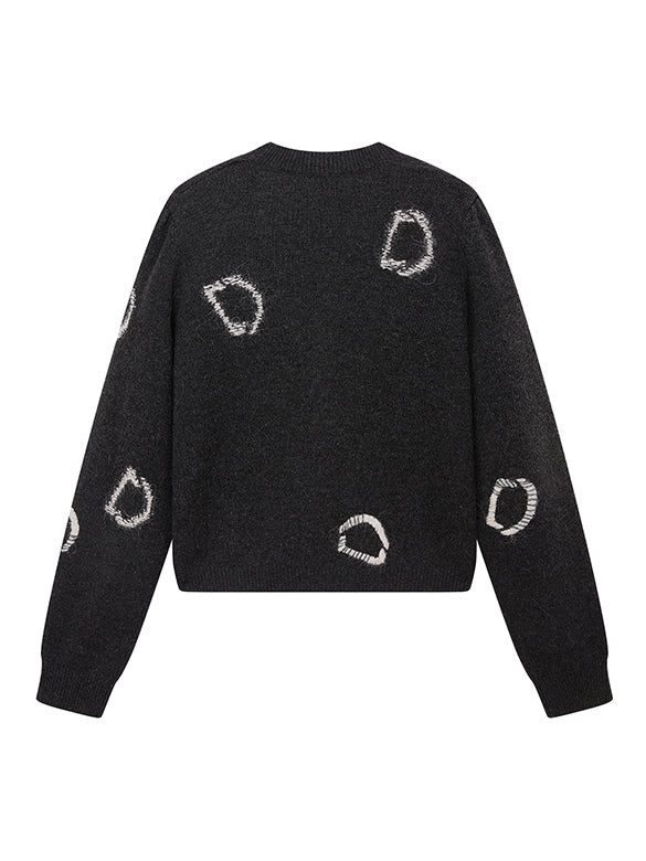 D Logo Knit Cardigan