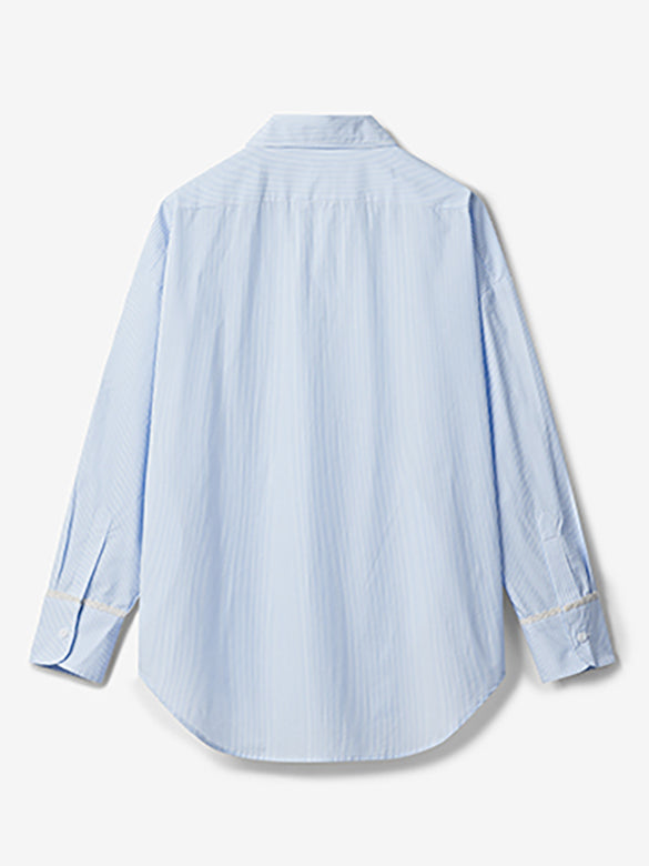Lace Piping Stripe Shirt