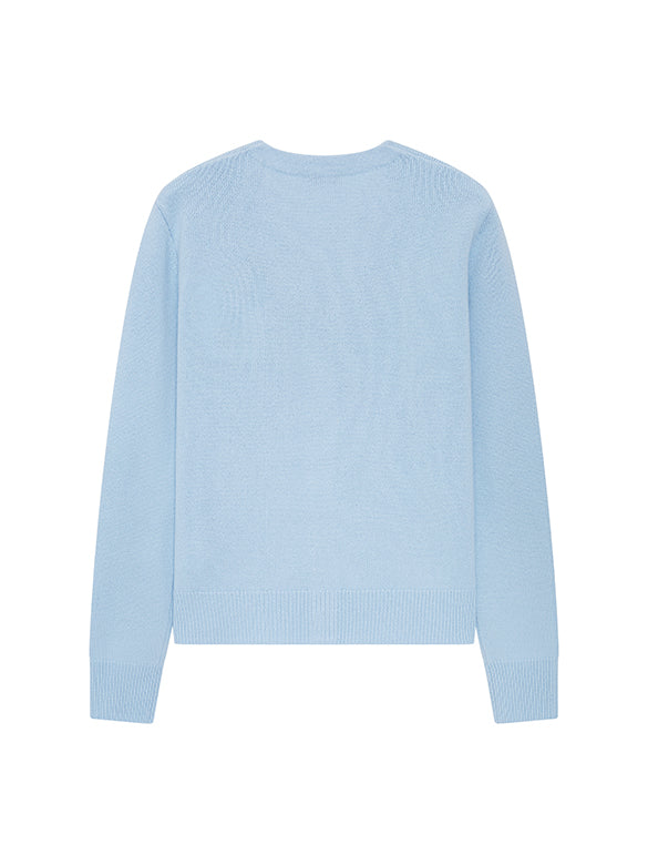 Cat Embroidery Knit Cardigan