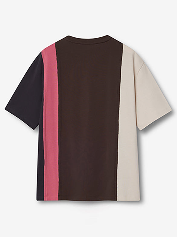 Bi-color Switch Design T-shirt