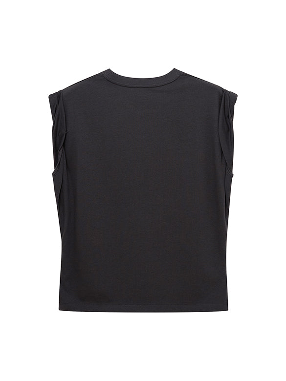 Cat Beads One-point Sleeveless T-shirt