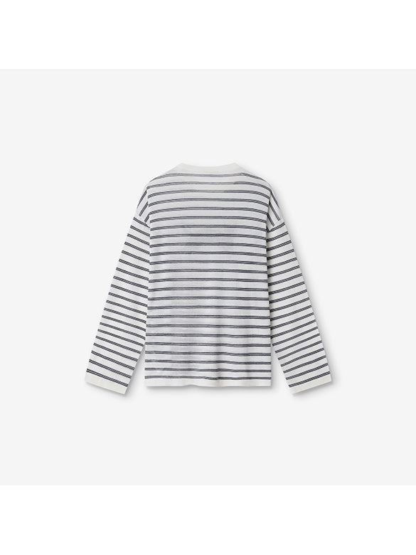 Stripe Cat Knit Top