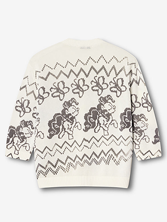 Dot Pattern Knit Cardigan