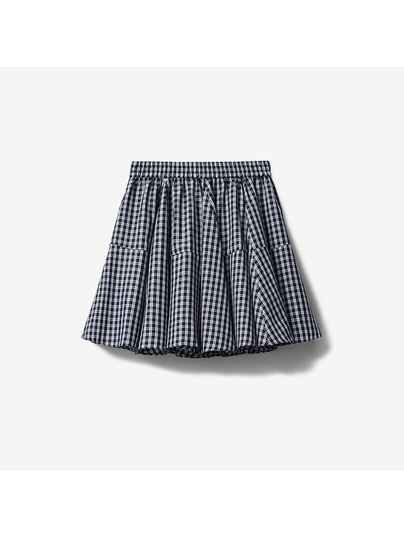 Plaid Flare Skirt