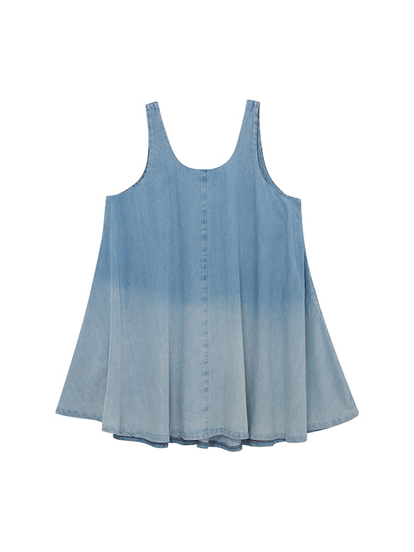 Gradation Color Denim Dress