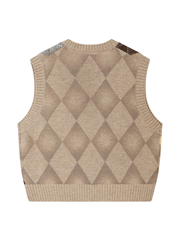Argyle Knit Vest