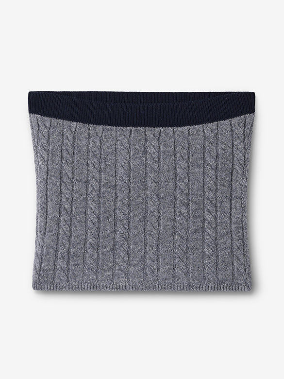 Bi-color Knit Bare Bustier