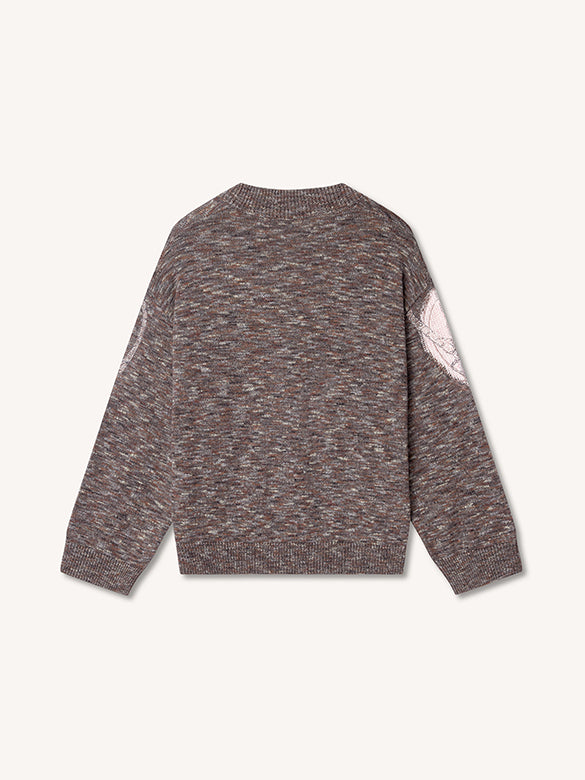 Heart Design Knit Cardigan