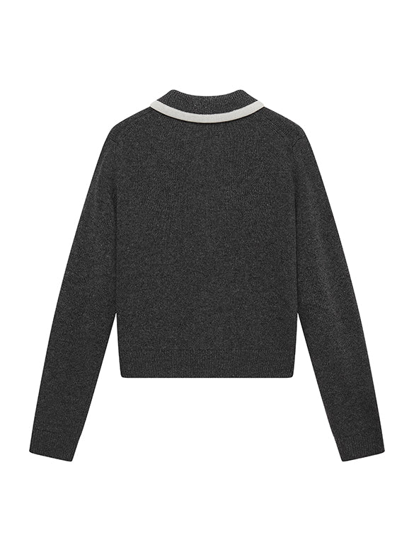 Bi-color Piping Polo Knit