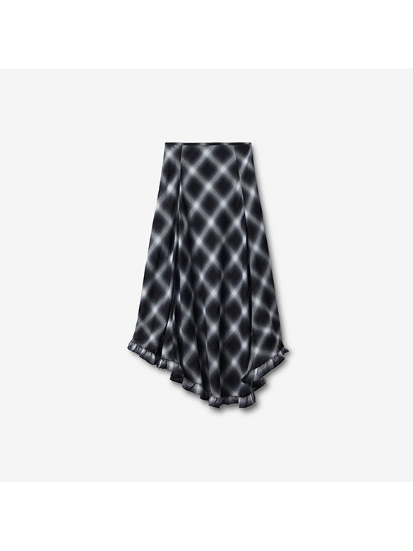 Plaid Flare Skirt