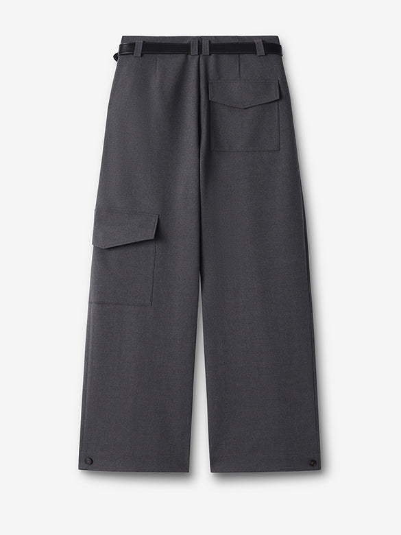 Belted Slacks Cargo Pants