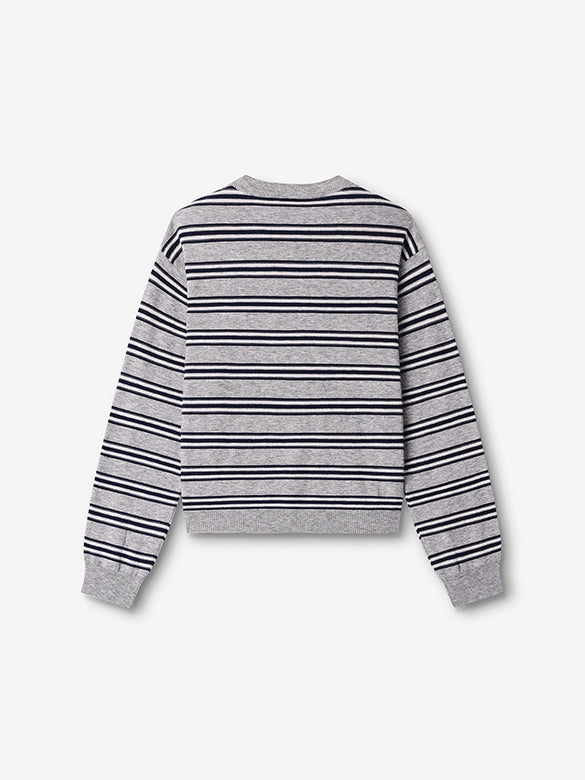 Cat Design Stripe Knit