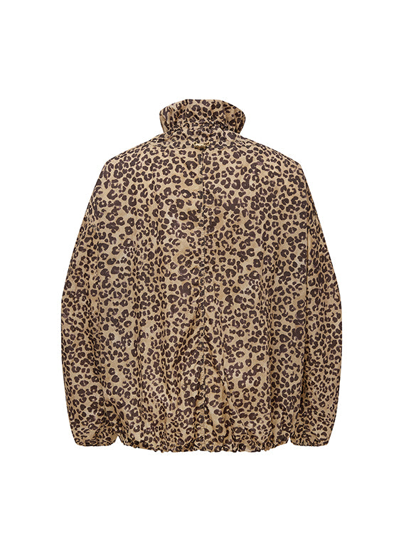 Leopard Pattern Printed Blouson