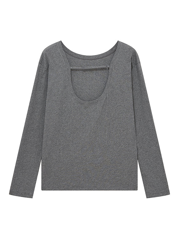 Back-side Design Long Sleeves T-shirt