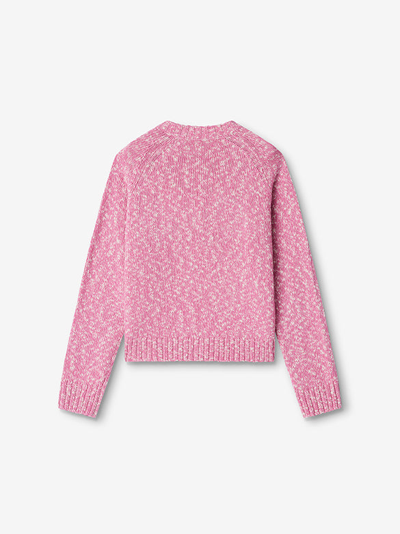 Flower Motif Knit Cardigan