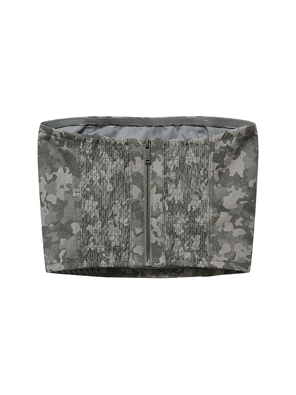 Camouflage Denim Bustier