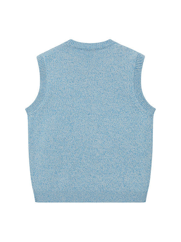 Cat Embroidery Sleeveless Knit