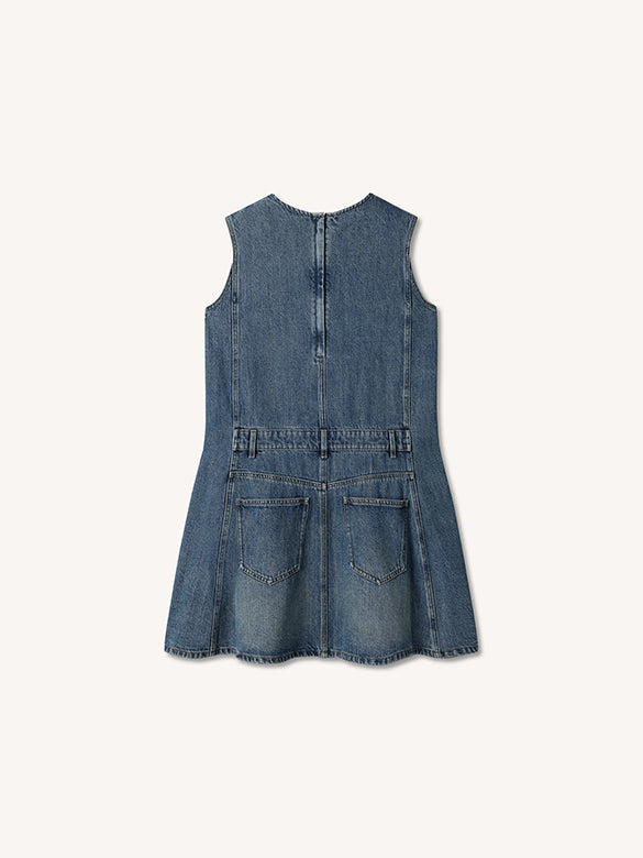 Sleeveless Denim Dress