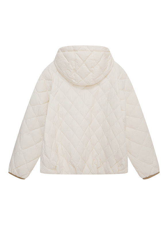 Corduroy Piping Monogram Down Jacket