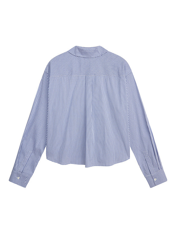 Plaid frill Blouse
